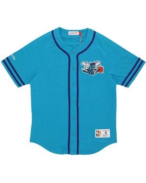 Mitchell &amp; Ness Vintage Logo Button-Front Jacket - Blue