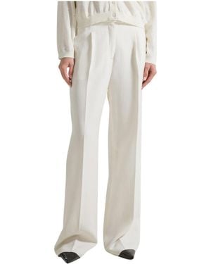 Seventy Pants With Microresca Design - White