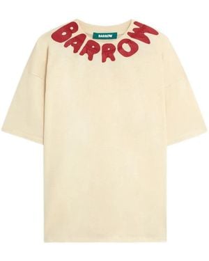 Barrow T-Shirt With Iconic Detail - Natural