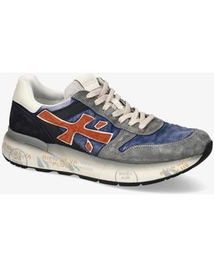 Premiata Herren Sneaker Mick 7215 Marineblau - Weiß