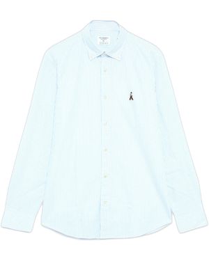 Roy Roger'S Workwear Roy Roger's Shirt John Oxford Stripe - Blue
