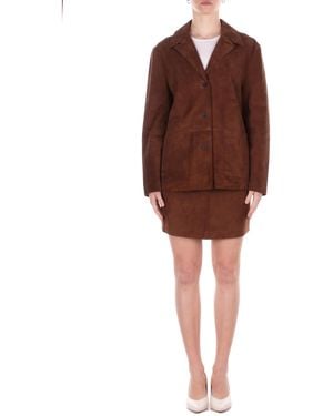 Alpha Studio Skirt Ad6631M 2017 Miniskirt Coffee - Brown