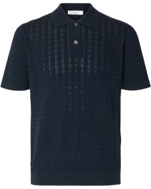 SELECTED Polo Mattis Tejido Nuevo Cable Polo - Azul