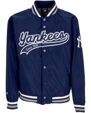 Fanatics Bomber Jacket Mlb Sateen Jacket Neyyan - Blue