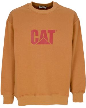 Caterpillar Crewneck Big Cat Logo Crewneck - Orange