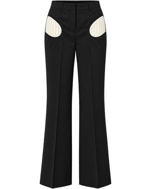 PAPER KID Pants With Lined Detail On Pockets - Black