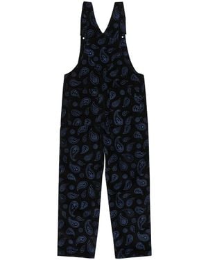 Element W Utility Overall Paisley Overalls - Blue