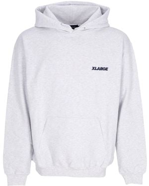 X-Large Lightweight Hoodie Chenille Slanted Og Pullover Hooded - White