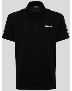 EA7 Polo Met Logo Mouwen Zwart