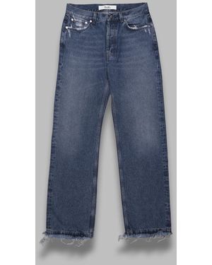 Séfr Gerostet Geschnittene Jeans - Blau