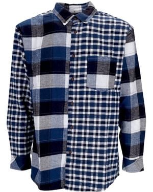 Element Crazy Shirt Camisa De Manga Larga Para Hombre - Azul