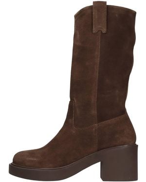 Emanuélle Vee Schwarze Stiefel - Braun