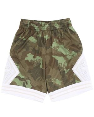Mitchell &amp; Ness Herren-Basketballshorts Nba Ghost Camo Swingman Shorts Hardwood Classics Chibul - Grün