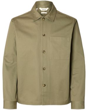SELECTED Shirt Shirt Tate Heavy Twill Overshirt - Green