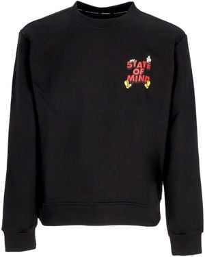 5TATE OF MIND Mickey 5Tate Herren-Sweatshirt Mit Rundhalsausschnitt, Leicht, Schwarz