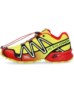 Salomon Speedcross 3 Sulphur Spring/High Risk Rood/Zwarte Outdoorschoen - Meerkleurig