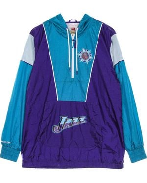 Mitchell & Ness Pull-On Windbreaker Nba Highlight Reel Windbreaker Hardwood Classics Utajaz - Blue