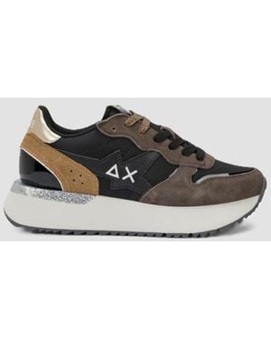 Sun 68 Zapatos Gran Estrella Mujer Negro - Gris