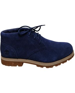 Timberland Shoes Britton Square Mid Lace Boot Suede - Blue