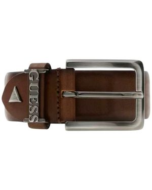 Guess Adjustable Belt &Amp; Not Reversible H35 Adjustable With Metal Buckle - Brown