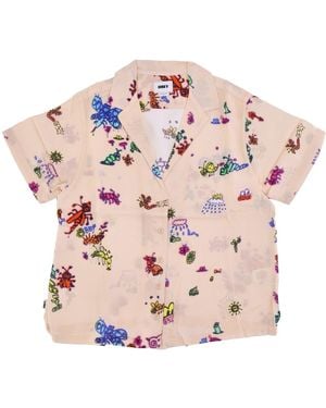 Obey Short Sleeve Shirt Doodle Relaxed Shirt - Pink