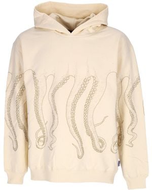 Octopus Outline Hoodie Crema Sudadera Ligera Con Capucha Para Hombre - Neutro
