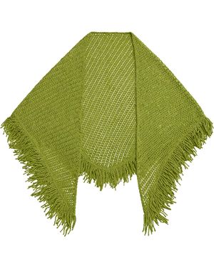 SIMONA CORSELLINI Shawl With Fringes - Green