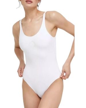 Trussardi Swimsuit Water Color Logo - White