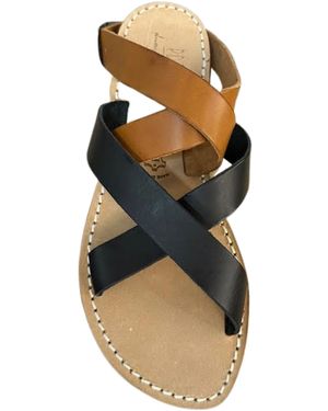 PDR Sandalias Mujer Bicolor - Negro