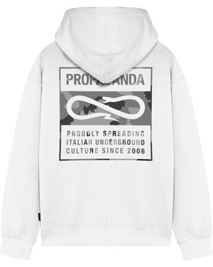 Propaganda Sweatshirt Label Camo Zip - White
