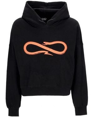 Propaganda Lightweight Cropped Hoodie Logo Crop Top Hoodie - Black