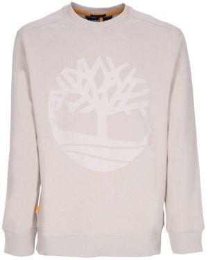 Timberland Sudadera Hombre Core Logo Crewneck Brushback - Blanco