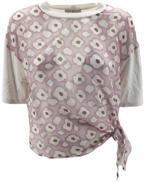 Whyci T-Shirt Et Polo Rosa/Blanc/Tabac - Gris