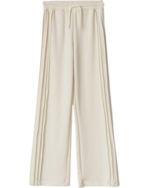 hinnominate Viscose Pants With Ribs - White