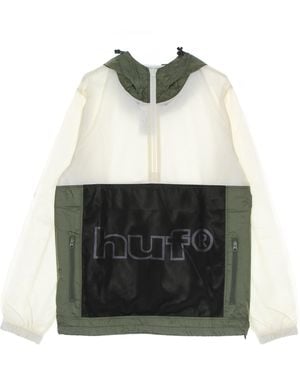 Huf 'Windbreaker Wireframe Anorak Natural - White