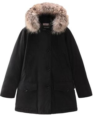 Woolrich Ut0001 Arctic Detachable Fur Parka Blk Wwou0540Fr - Black