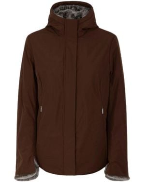 Suns Jacket Alya Fur Coffe - Brown