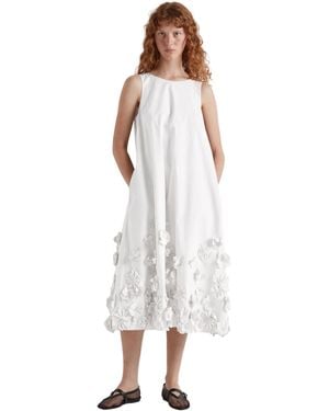MEIMEIJ Dress 3D Flowers - White