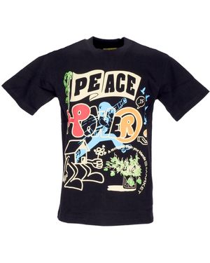 Market T-Shirt Homme Peace And Power Tee Noir - Bleu