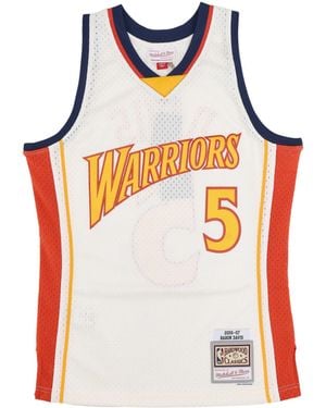 Mitchell &amp; Ness Debardeur De Basket-Ball Pour Hommes Nba Team Color Swingman Jersey Hardwood Classics 2006 No 5 Baron Davis Golwar - Blanc