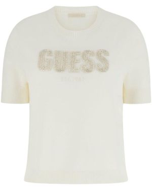 Guess Boton De Camiseta Vonn - Blanco