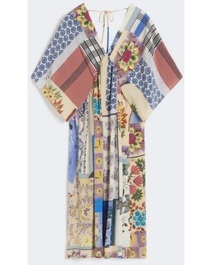 Max Mara Printed Silk Dress - White