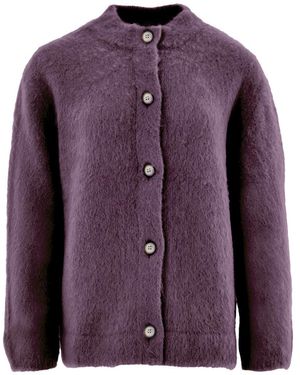 Gran Sasso Cardigan Mit Colletto Alla Corena - Lila