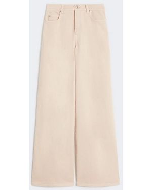 Max Mara Pants Wide Leg Sand - White