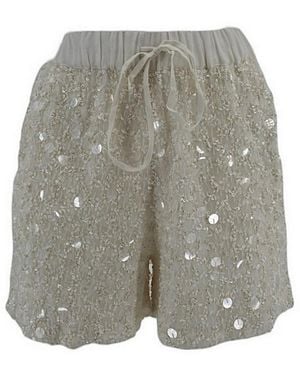 P.A.R.O.S.H. Witte Short - Grijs