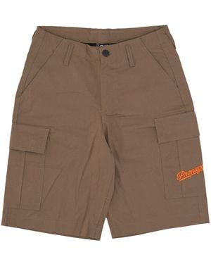 Propaganda Shorts Cargo Cortos Para Hombre Marron - Marrón