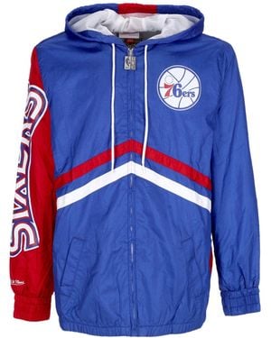 Mitchell & Ness Windbreaker Nba Undeniable Full Zip Windbreaker Hardwood Classics Phi76E - Blue
