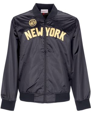 Mitchell & Ness Nba Big Face 4.0 Satin Jacket Hardwood Classics Neykni - Blue