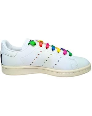adidas By Stella McCartney Shoes Stan Smit Eco-Leather Sneakers With Colored Laces And Spray Effect Logo - Blue