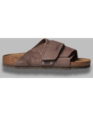 Birkenstock Kyoto Concreto Gris, Piel De Cana/Nubuck - Marrón